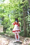 apron aqua_hair bear_hat colorful_pop_star!! cosplay dress haruka hatsune_miku hood thighhighs twintails zettai_ryouiki rating:Safe score:0 user:nil!