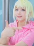 aka_(morimori) blonde_hair cosplay gumi hoodie my_room_disco_night_(vocaloid) vocaloid rating:Safe score:1 user:nil!