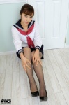 bed black_legwear fishnet_pantyhose okasaki_shoko pantyhose pleated_skirt ponytail rq-star_741 sailor_uniform school_uniform skirt rating:Safe score:0 user:nil!