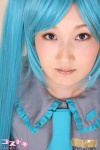 aqua_hair blouse cosplay default_costume fujiki_ayaka hatsune_miku tie twintails vocaloid rating:Safe score:0 user:lolzin