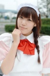 apron cosplay dress hairband maid maid_uniform minatsuki_naru original twin_braids rating:Safe score:0 user:nil!