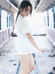 akiyama_natsuki bottomless ponytail shirt_pull tshirt wannibooks_34 rating:Safe score:1 user:nil!