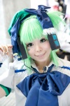 blouse bows cardfight!!_vanguard cosplay doraibukarutetto_furo-su green_hair headdress headset ibuki_fuu rating:Safe score:0 user:pixymisa