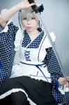 apron biko cosplay hairband katana kimono maid maid_uniform miniskirt original silver_hair skirt sword thighhighs rating:Safe score:0 user:nil!