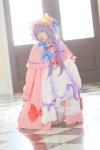 amatsuka_miyu cosplay dress dress_lift hat patchouli_knowledge purple_hair robe thighhighs touhou zettai_ryouiki rating:Safe score:0 user:nil!