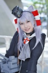 amatsuka_miyu amatsukaze_(kantai_collection) cosplay hat kantai_collection sailor_dress silver_hair twintails rating:Safe score:0 user:nil!