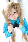 apron axis_powers_hetalia blonde_hair bowtie cosplay dress glasses hair_clips hasami nyotalia twintails united_kingdom rating:Safe score:1 user:pixymisa