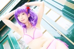bikini cosplay fate/series fate/stay_night hair_ribbons matou_sakura purple_hair sachi_budou side-tie_bikini swimsuit rating:Safe score:0 user:nil!