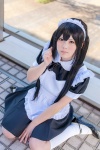 apron bowtie cosplay headband kneesocks k-on! maid maid_uniform nakano_azusa twintails yurakonnbu rating:Safe score:1 user:pixymisa