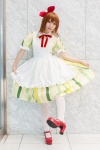 apron cosplay dress hairbow hirasawa_yui k-on! petticoat scarf thighhighs yaya rating:Safe score:0 user:pixymisa