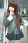 blazer blouse boku_wa_tomodachi_ga_sukunai cosplay hiokichi mikazuki_yozora pleated_skirt school_uniform skirt thighhighs zettai_ryouiki rating:Safe score:3 user:nil!