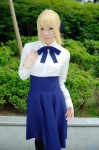 blonde_hair blouse braid cosplay fate/series fate/stay_night hairbow pantyhose saber sasa skirt rating:Safe score:1 user:nil!