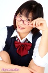 blouse glasses minami_aksuka school_uniform sweater_vest rating:Safe score:0 user:nil!