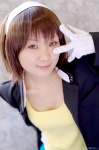 blazer cosplay gloves hairband hiromichi miniskirt pleated_skirt school_uniform skirt suzumiya_haruhi suzumiya_haruhi_no_yuuutsu tank_top rating:Safe score:0 user:nil!