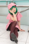 beret bow cosplay dress green_hair koharu macross macross_frontier pantyhose ranka_lee rating:Safe score:0 user:pixymisa