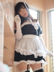 apron cosplay cyborg_nene dress elbow_gloves garter_belt gloves hairband kore_ga_watashi_no_goshujin-sama kurauchi_anna maid maid_uniform thighhighs zettai_ryouiki rating:Safe score:2 user:nil!