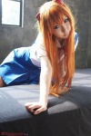 bed blouse cosplay hair_pods jumper neon_genesis_evangelion red_hair red_solitude_type_two saku school_uniform soryu_asuka_langley twintails rating:Safe score:0 user:nil!