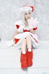 animal_ears apron boots cat_ears cosplay dress paw_gloves santa_costume stocking_cap tagme_character tagme_series white_hair you_(ii) rating:Safe score:0 user:nil!