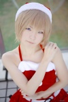 blonde_hair cosplay halter_top maitako miniskirt original santa_costume skirt stocking_cap rating:Safe score:0 user:nil!