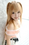 amane_misa blonde_hair cleavage cosplay death_note kipi necklace twintails rating:Safe score:2 user:msgundam2
