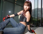 boots cosplay dead_or_alive gloves hairband hitomi_(doa) jeans kumi midriff tank_top rating:Safe score:0 user:nil!