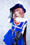 cape cosplay dragon_quest_ix elbow_gloves gloves harumi hat heroine_(dragon_quest) pink_hair sword uniform rating:Safe score:0 user:pixymisa
