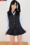 blouse hamada_yuri pleated_skirt school_uniform side_ponytail skirt skirt_lift vest rating:Safe score:0 user:nil!