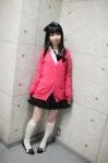 blouse cardigan costume hairbow kazuki_aria kneehighs pleated_skirt school_uniform skirt skirt_lift rating:Safe score:0 user:nil!