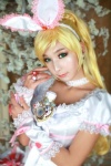 blonde_hair bows choker cosplay cure_rhythm detached_sleeves dress hairbow kim_tai_sik minamino_kanade pretty_cure ren suite_precure rating:Safe score:0 user:pixymisa
