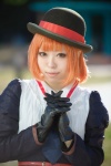 bowler_hat cosplay dress gloves haruki_(iii) nanami_haruka_(uta_no_prince-sama) orange_hair uta_no_prince-sama rating:Safe score:0 user:nil!