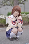 clannad cosplay furukawa_nagisa kneesocks pleated_skirt reco sailor_uniform school_uniform skirt rating:Safe score:0 user:nil!