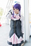 aquarion_evol blouse bowtie cosplay hairbow maitako pleated_skirt purple_hair school_uniform skirt suzushiro_mikono rating:Safe score:0 user:pixymisa