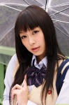 blouse dgc_0858 kawakami_asami school_uniform sweater_vest umbrella rating:Safe score:0 user:nil!