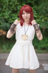 chains cosplay dress kureha magi:_the_labyrinth_of_magic morgiana_(magi) necklace red_eyes red_hair shackles rating:Safe score:1 user:pixymisa