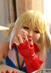 blonde_hair bodysuit cosplay fingerless_gloves gloves gundam gundam_0079_card_builder higurashi_rin reiko_holinger twintails rating:Safe score:0 user:nil!