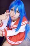 ahoge blue_hair cosplay izumi_konata lucky_star pantyhose sailor_uniform school_uniform taka_hito rating:Safe score:0 user:Log