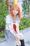 cosplay kneesocks kousaka_kirino nanahashi_sui orange_hair ore_no_imouto_ga_konna_ni_kawaii_wake_ga_nai pleated_skirt sailor_uniform school_uniform skirt rating:Safe score:1 user:nil!