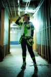 atsuma blonde_hair bracelets cosplay crossplay dramatical_murder fingerless_gloves gloves hat jacket noiz shirt tie trousers rating:Safe score:0 user:pixymisa