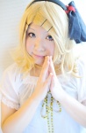 blonde_hair blouse cosplay hairband hair_clips kagamine_rin minagi_rin vocaloid world_is_mine_(vocaloid) rating:Safe score:1 user:nil!