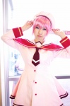 beret cosplay matcha miniskirt pink_hair sailor_uniform school_uniform skirt tagme_character tagme_series tie rating:Safe score:0 user:nil!