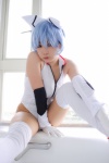 animal_ears ayanami_rei bathroom bathtub blue_hair bodysuit cat_ears chocoball chokoa_hokan_keikaku cosplay elbow_gloves gloves neon_genesis_evangelion pantyhose sheer_legwear thighhighs rating:Safe score:2 user:nil!