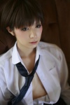 blouse cleavage nakamura_miu open_clothes shorts tie wanibooks_63 rating:Safe score:0 user:nil!