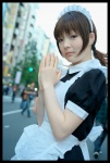 apron cosplay hanausagi_manyu maid maid_uniform ponytail tagme_character tagme_series rating:Safe score:0 user:nil!