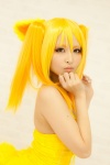 animal_ears blonde_hair cosplay dress fox_ears na-san na's_tail original rating:Safe score:2 user:nil!
