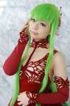 bra cc choker code_geass cosplay detached_sleeves gown green_hair suu rating:Safe score:0 user:nil!