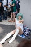 boots cosplay green_hair kazami_yuuka mari_(ii) pantyhose sheer_legwear swimsuit touhou rating:Safe score:0 user:pixymisa