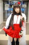 cosplay gauntlets guge_maku_2ex horns inu_boku_secret_service kimono pantyhose pleated_skirt scarf shirakiin_ririchiyo skirt skirt_lift thighhighs rating:Safe score:0 user:nil!