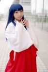 blue_hair cosplay furude_rika higurashi_no_naku_koro_ni miko tomoyo rating:Safe score:0 user:nil!
