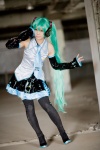 aqua_hair cosplay default_costume hatsune_miku headset kousaka_yun twintails vocaloid rating:Safe score:0 user:xkaras
