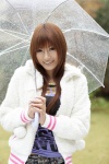 asuka_kirara bright_winter jacket necklace rain shirt short_shorts umbrella rating:Safe score:0 user:mock